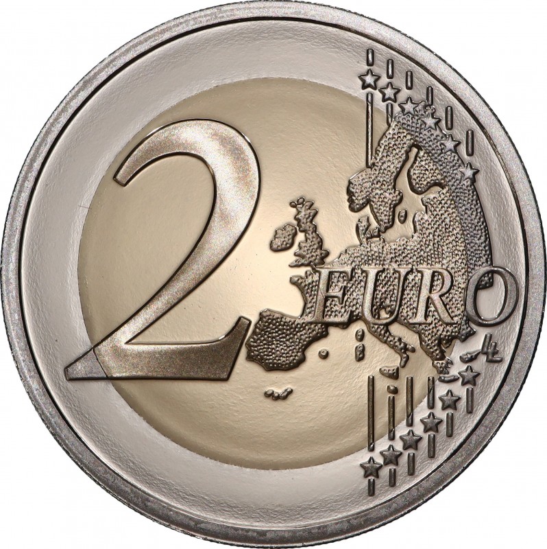 Pièce de 2 euros avec d