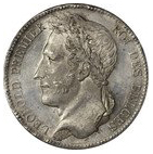5 francs - Léopold Ier (tête laurée) – avers